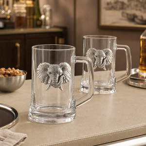 Elephant Beer Mugs - Set of 2 5