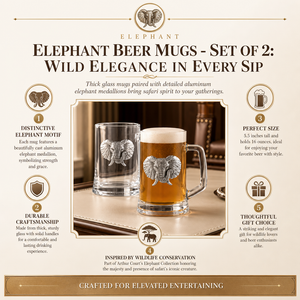 Elephant Beer Mugs - Set of 2 11