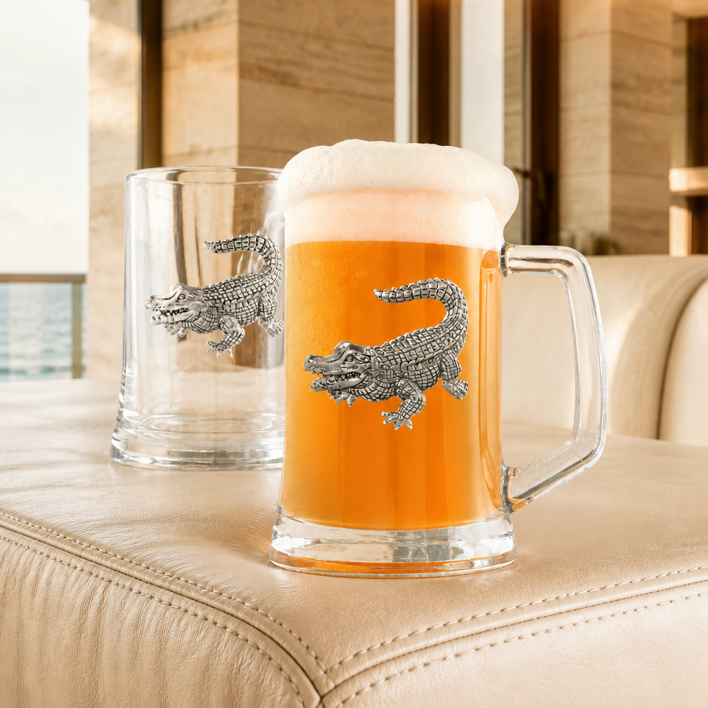 Alligator Beer Mugs - Set of 2 1