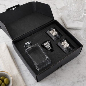 Bulldog Decanter Set with Glasses 5