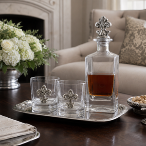 Fleur-de-lis Decanter Set with Glasses 6