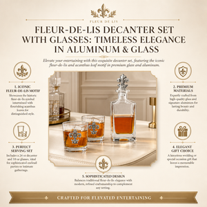 Fleur-de-lis Decanter Set with Glasses 15