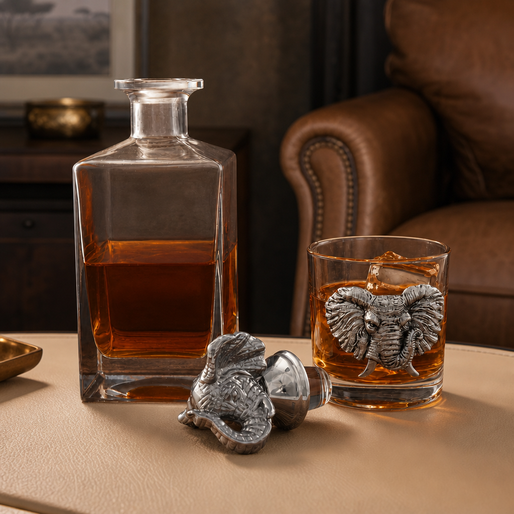 Elephant Decanter Set with Glasses 3