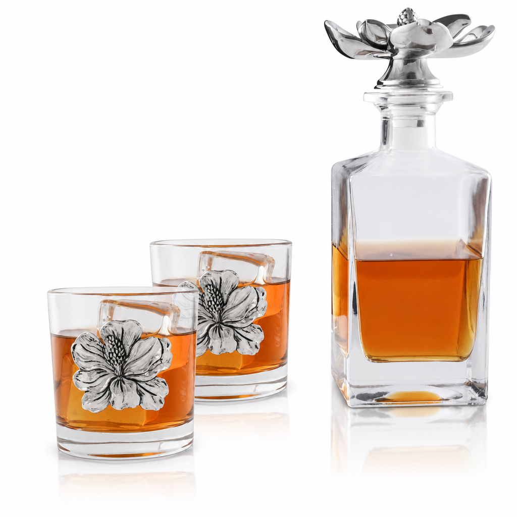 Magnolia Decanter Set with Glasses 1