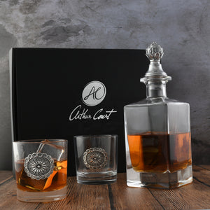 Western Concho Decanter Set with Glasses 14