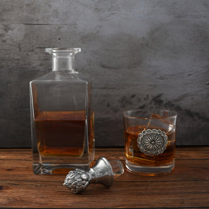 Western Concho Decanter Set with Glasses 15