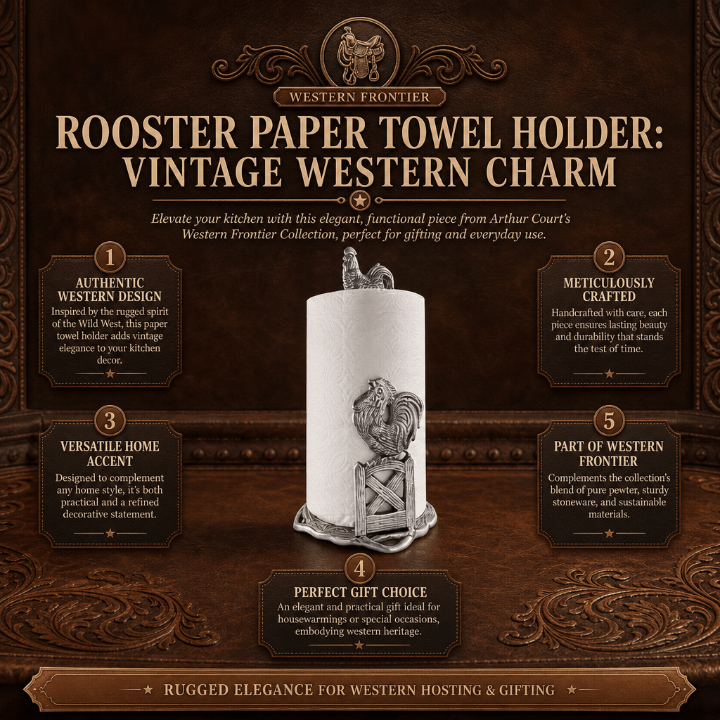 Rooster Paper Towel Holder: Vintage Western Charm