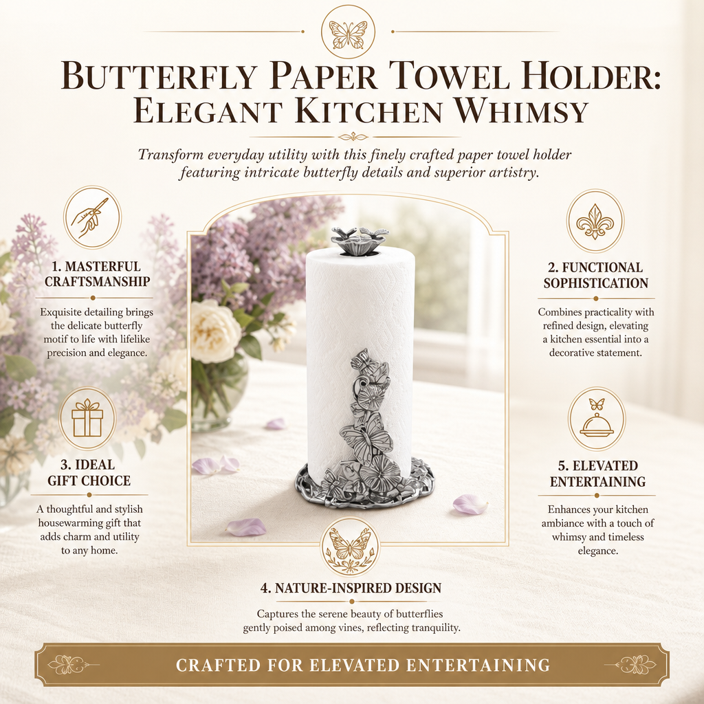 Butterfly Paper Towel Holder: Elegant Kitchen Whimsy