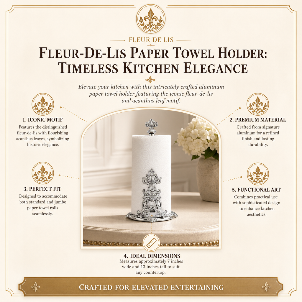 Fleur-De-Lis Paper Towel Holder 11
