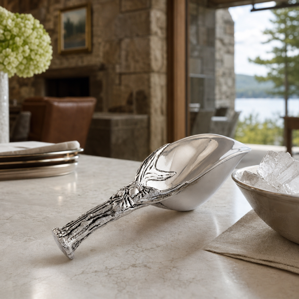 Antler and Oak Leaf Ice Scoop 1