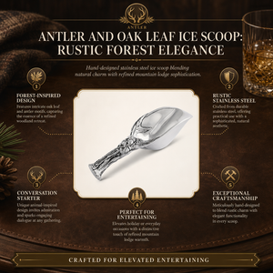 Antler and Oak Leaf Ice Scoop 11