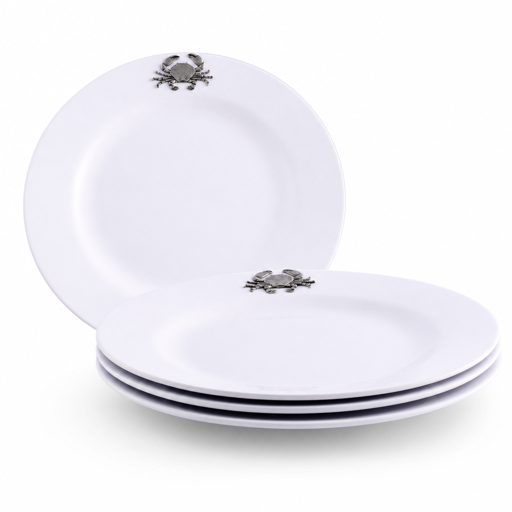 Crab Melamine Lunch Plates - Set of 4 1