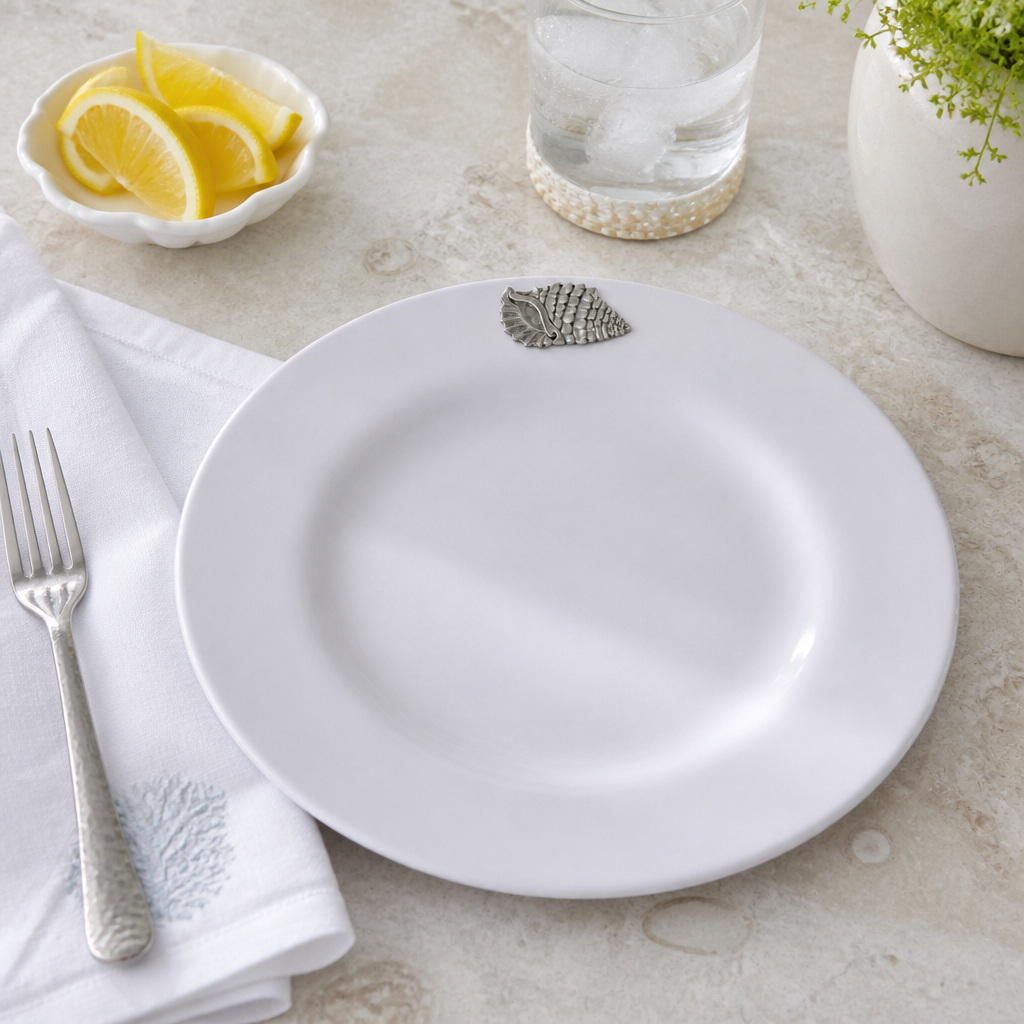 Sea Shell Melamine Lunch Plates - Set of 4 6
