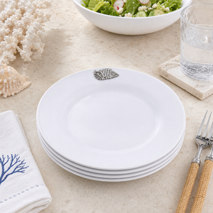 Sea Shell Melamine Lunch Plates - Set of 4 7