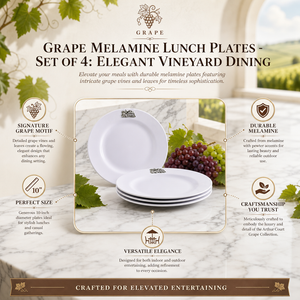 Grape Melamine Lunch Plates - Set of 4 9