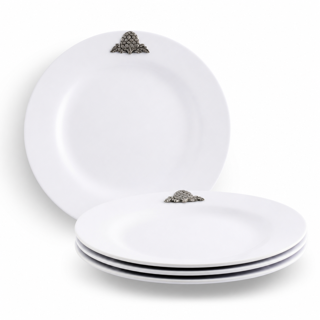 Artichoke Melamine Lunch Plates - Set of 4 1