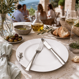 Olive Melamine Lunch Plates - Set of 4 5