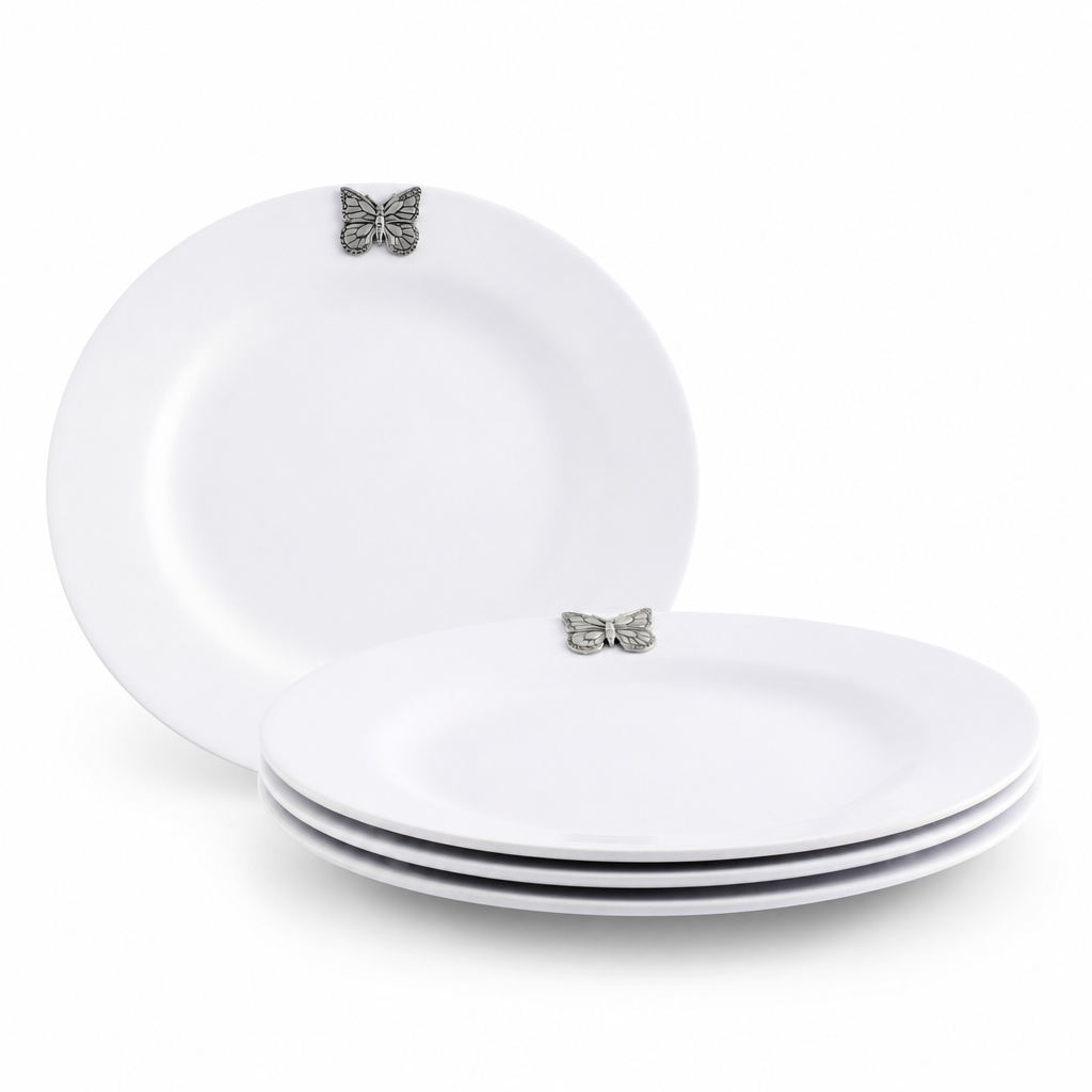Butterfly Melamine Lunch Plates - Set of 4 1