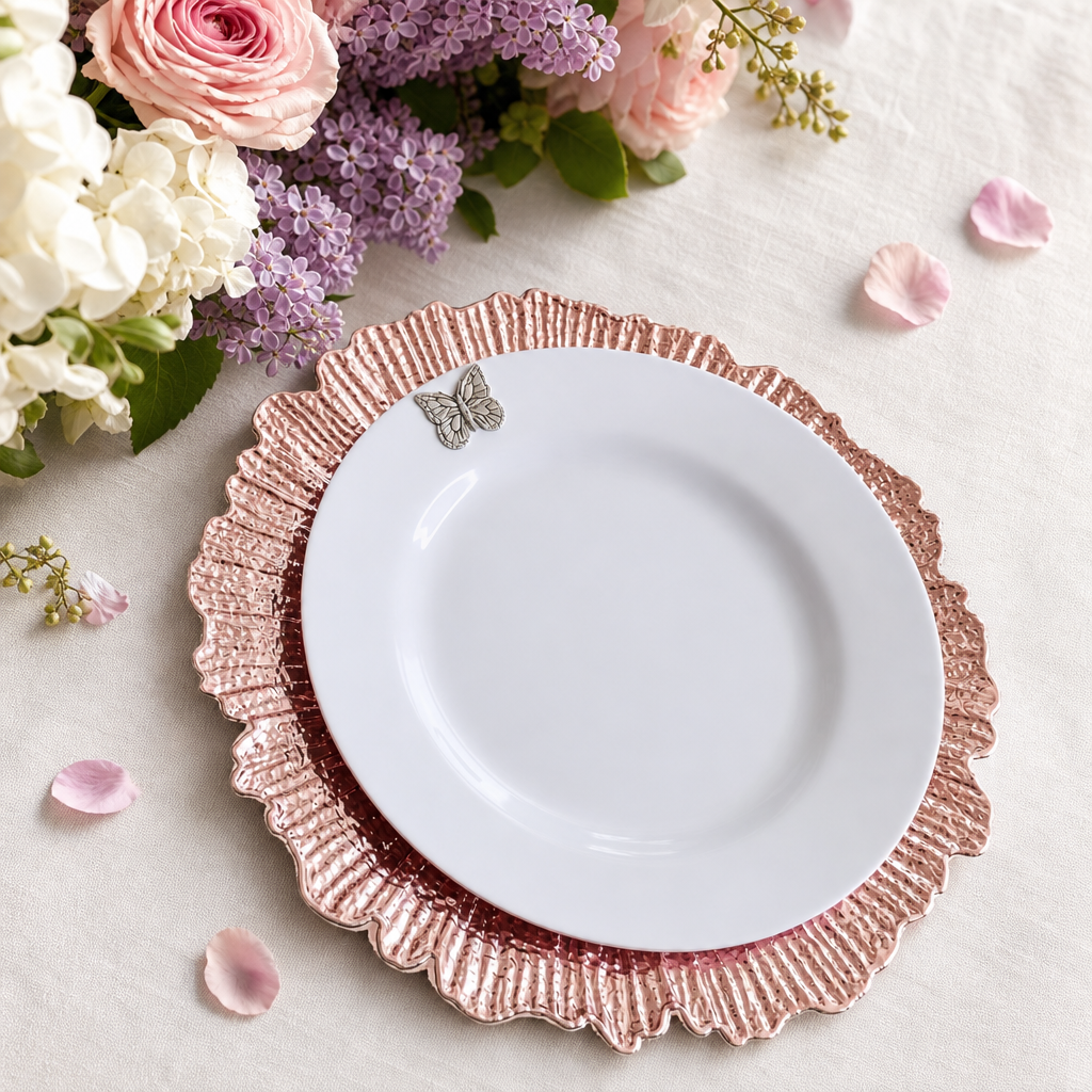 Butterfly Melamine Lunch Plates - Set of 4 3