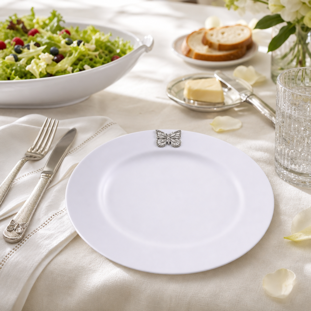 Butterfly Melamine Lunch Plates - Set of 4 8