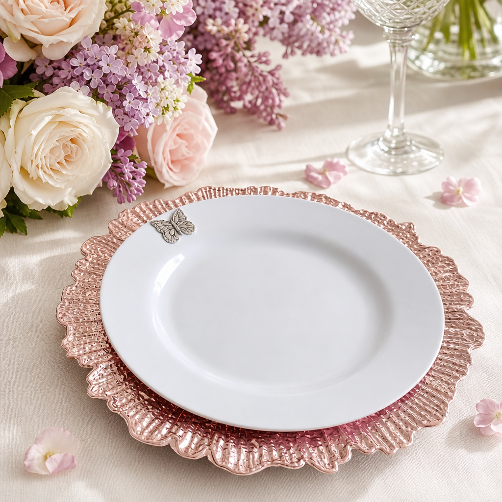 Butterfly Melamine Lunch Plates - Set of 4 12