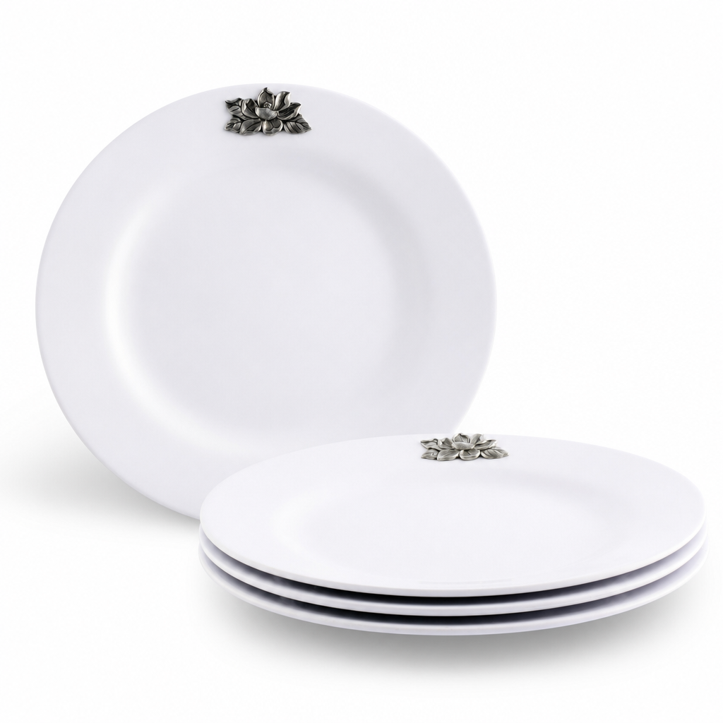 Magnolia Melamine Lunch Plates - Set of 4 1