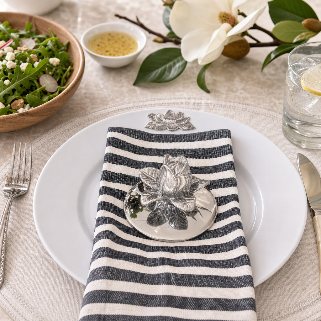 Magnolia Melamine Lunch Plates - Set of 4 5