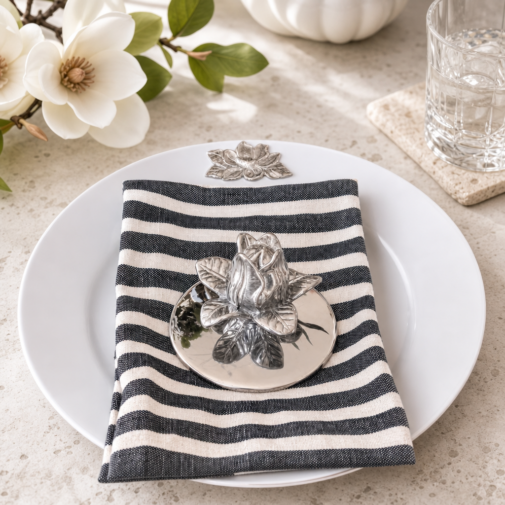 Magnolia Melamine Lunch Plates - Set of 4 3