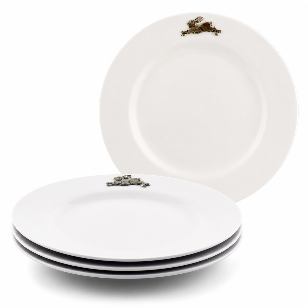 Bunny / Rabbit Melamine Lunch Plates - Set of 4 1