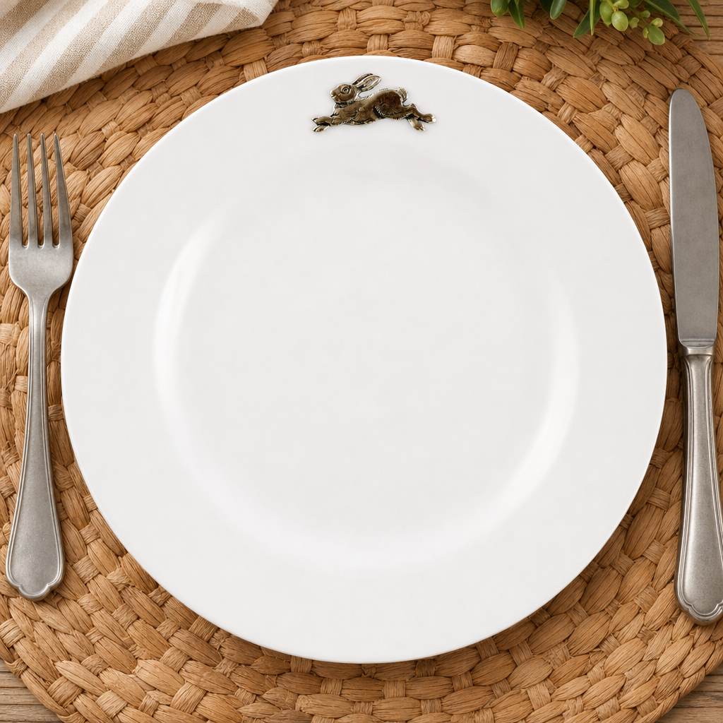 Bunny / Rabbit Melamine Lunch Plates - Set of 4 6