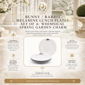 Bunny / Rabbit Melamine Lunch Plates - Set of 4 9