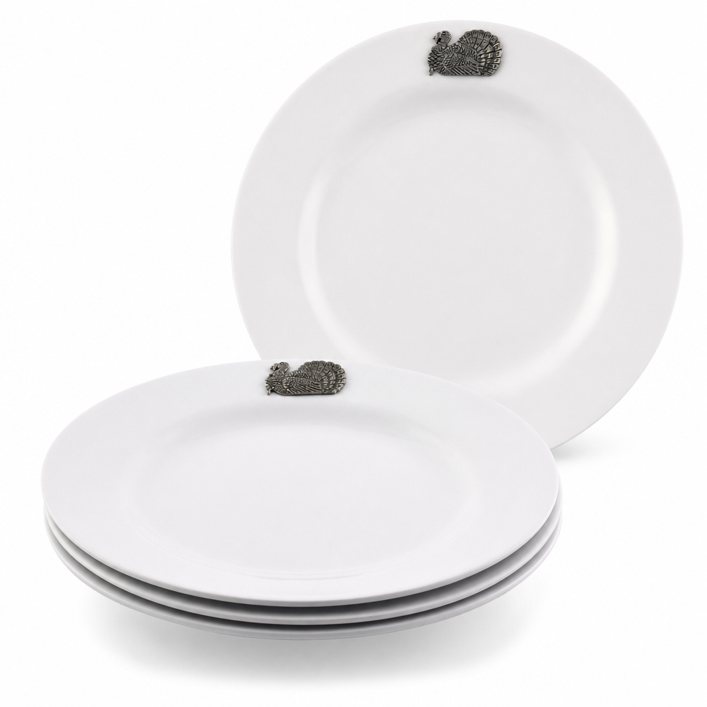 Turkey Melamine Lunch Plates - Set of 4 1