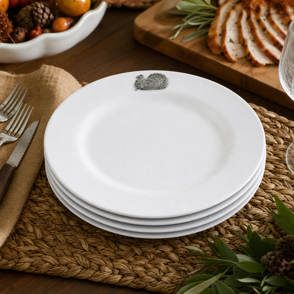 Turkey Melamine Lunch Plates - Set of 4 6