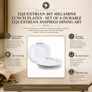 Equestrian Bit Melamine Lunch Plates - Set of 4 11