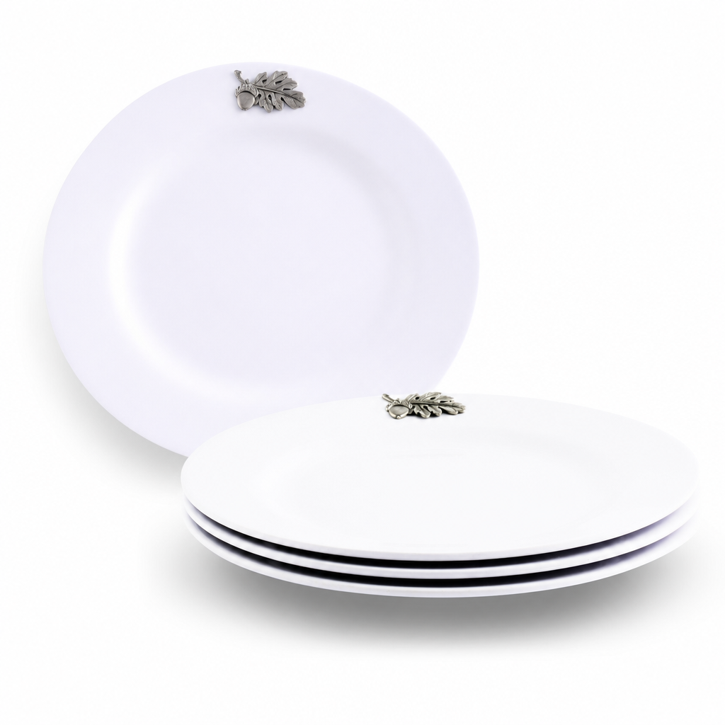 Oak Leaf Melamine Lunch Plates - Set of 4 1