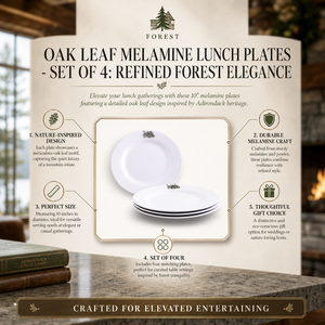 Oak Leaf Melamine Lunch Plates - Set of 4 2