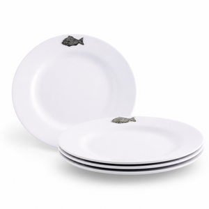 Fish Melamine Lunch Plates - Set of 4 1