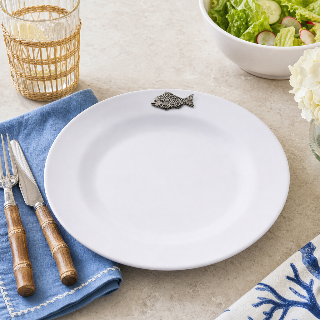 Fish Melamine Lunch Plates - Set of 4 6