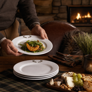Elk / Deer Antlers Melamine Lunch Plates - Set of 4 5