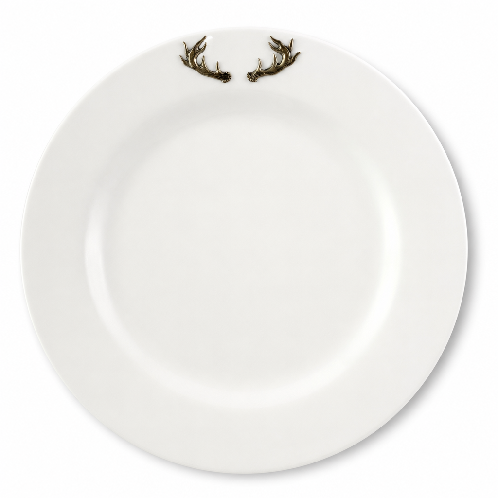 Elk / Deer Antlers Melamine Lunch Plates - Set of 4 8