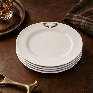 Elk / Deer Antlers Melamine Lunch Plates - Set of 4 4