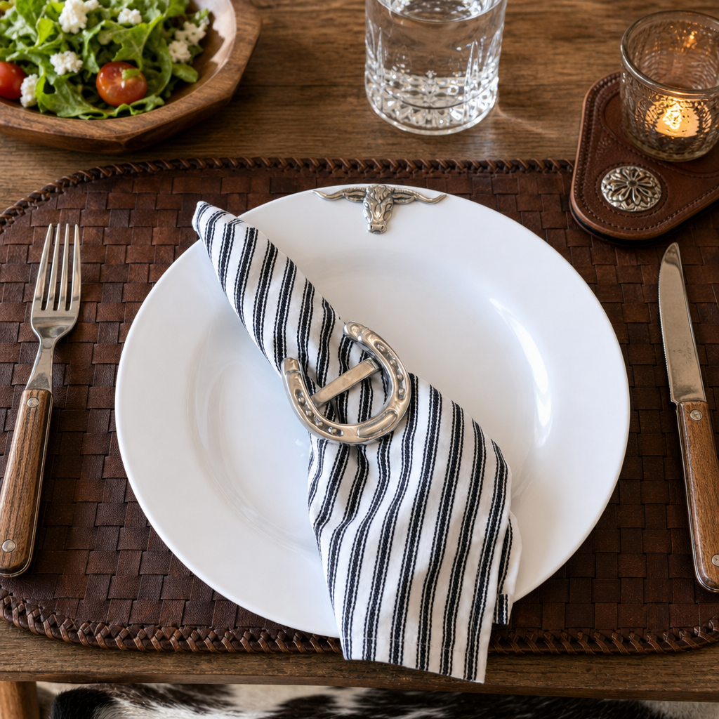 Longhorn Melamine Lunch Plates - Set of 4 5