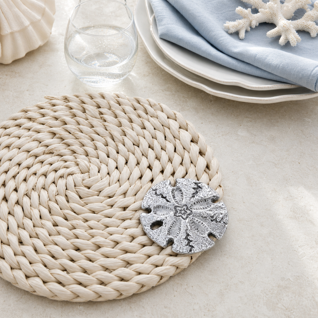 Sand Dollar Twisted Seagrass Placemats - set of 4 3