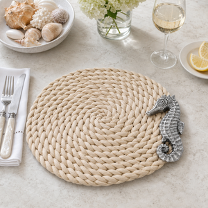 Sea Horse Twisted Seagrass Placemats - set of 4 5
