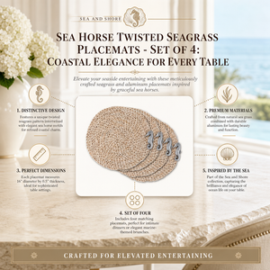 Sea Horse Twisted Seagrass Placemats - set of 4 14