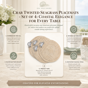 Crab Twisted Seagrass Placemats - set of 4 14