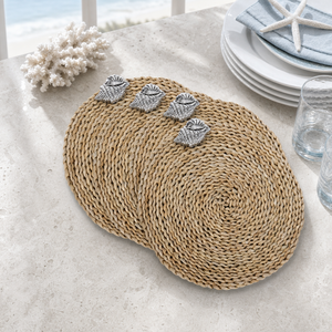 Sea Shell Twisted Seagrass Placemats - set of 4 2