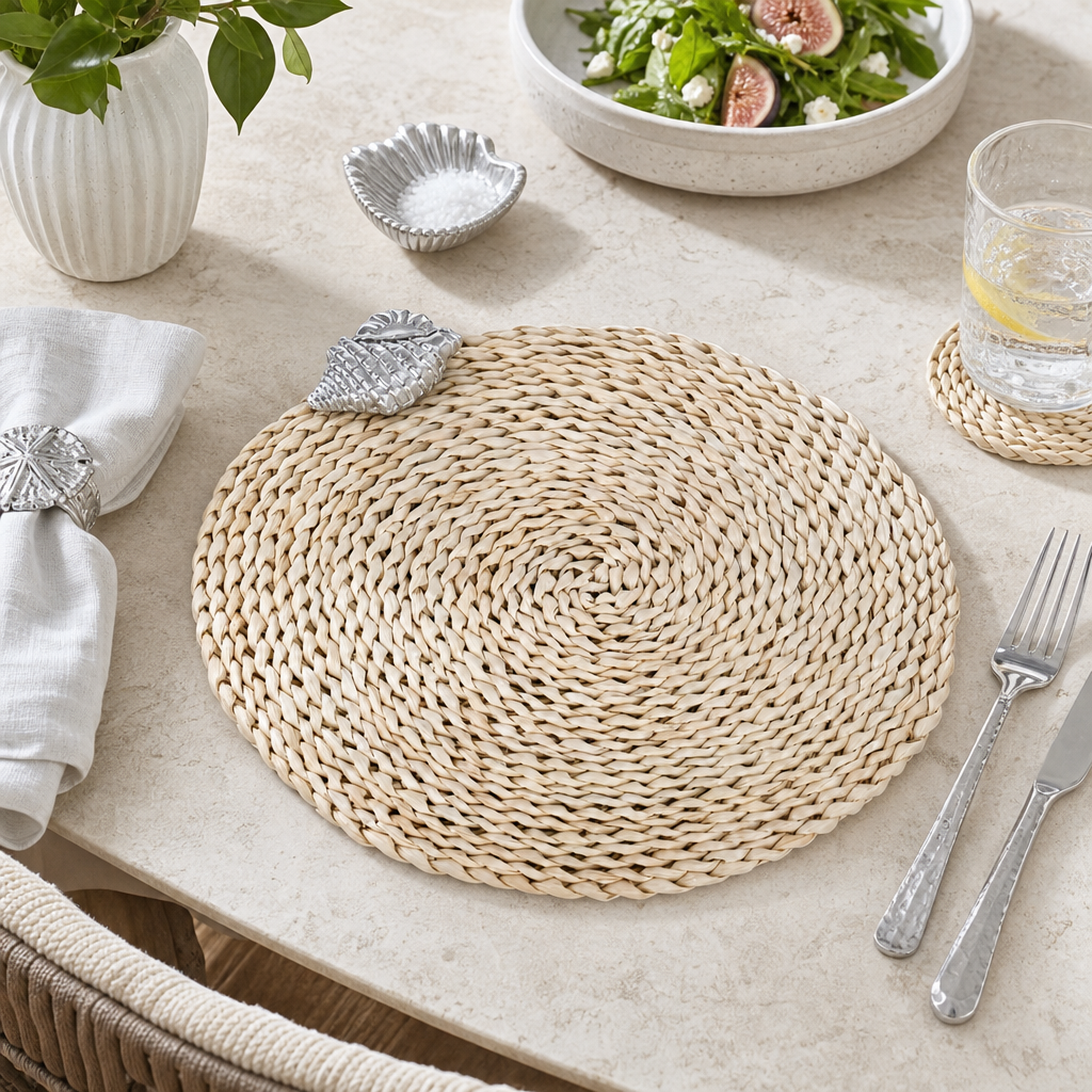 Sea Shell Twisted Seagrass Placemats - set of 4 6