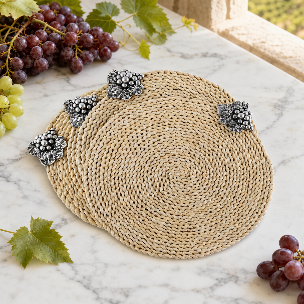 Grape Twisted Seagrass Placemats - set of 4 1