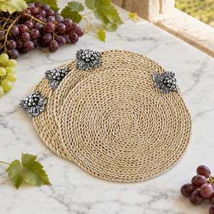 Grape Twisted Seagrass Placemats - set of 4 2
